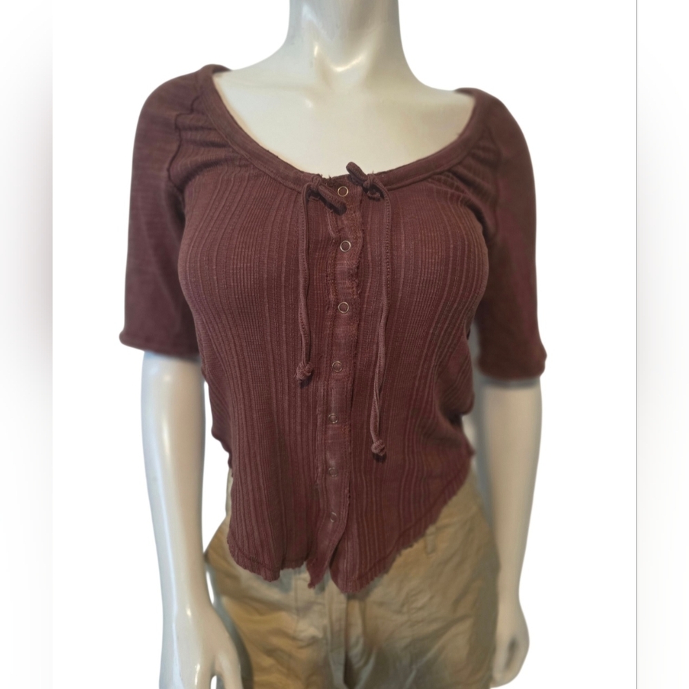 We The Free Daisy Tee Brown Owl Size XS NWT - Picture 3 of 16